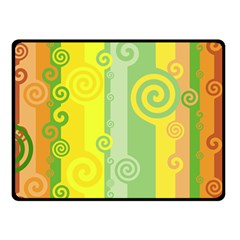 Ring Kringel Background Abstract Yellow Double Sided Fleece Blanket (small) 