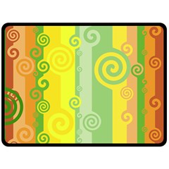 Ring Kringel Background Abstract Yellow Double Sided Fleece Blanket (large) 