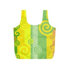 Ring Kringel Background Abstract Yellow Full Print Recycle Bag (s)