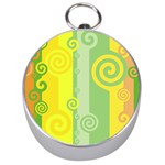 Ring Kringel Background Abstract Yellow Silver Compasses Front