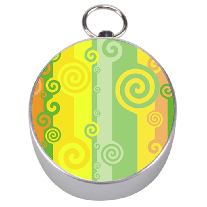 Ring Kringel Background Abstract Yellow Silver Compasses