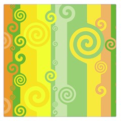 Ring Kringel Background Abstract Yellow Large Satin Scarf (square)