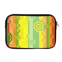 Ring Kringel Background Abstract Yellow Apple Macbook Pro 17  Zipper Case