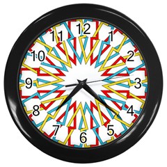 Wheel Complex Symbol Mandala Wall Clock (black) by HermanTelo