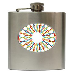 Wheel Complex Symbol Mandala Hip Flask (6 Oz) by HermanTelo