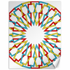 Wheel Complex Symbol Mandala Canvas 12  X 16 