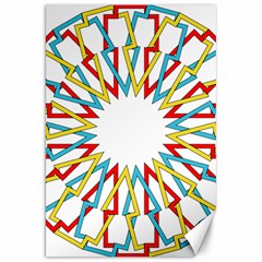 Wheel Complex Symbol Mandala Canvas 20  X 30 