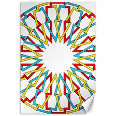 Wheel Complex Symbol Mandala Canvas 24  X 36 