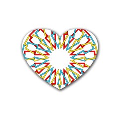 Wheel Complex Symbol Mandala Heart Coaster (4 Pack) 