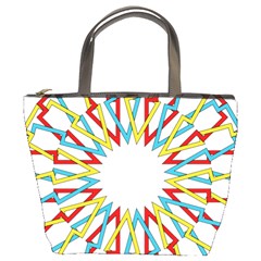 Wheel Complex Symbol Mandala Bucket Bag by HermanTelo