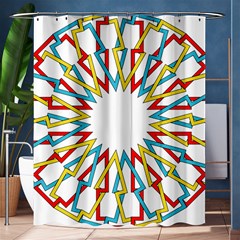 Wheel Complex Symbol Mandala Shower Curtain 60  X 72  (medium)  by HermanTelo