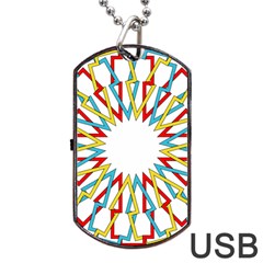 Wheel Complex Symbol Mandala Dog Tag Usb Flash (one Side) by HermanTelo