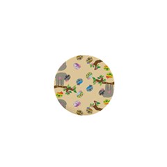 Sloth Neutral Color Cute Cartoon 1  Mini Buttons by HermanTelo