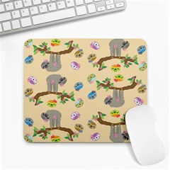 Sloth Neutral Color Cute Cartoon Large Mousepads by HermanTelo