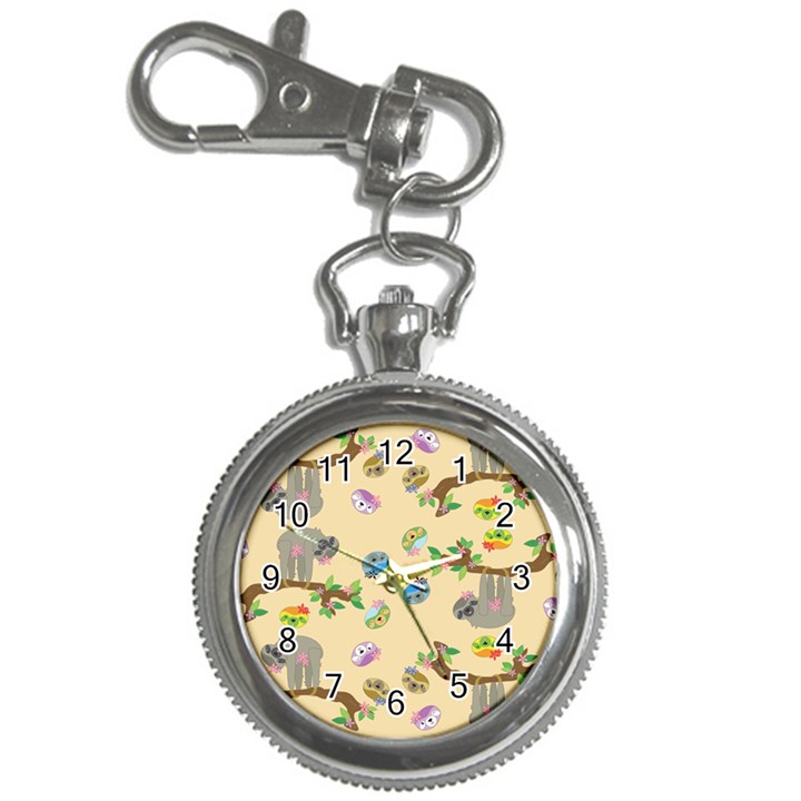 Sloth Neutral Color Cute Cartoon Key Chain Watches