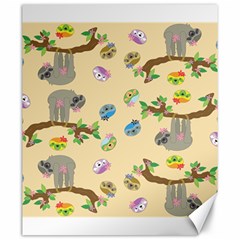 Sloth Neutral Color Cute Cartoon Canvas 20  X 24 