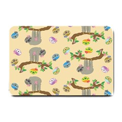 Sloth Neutral Color Cute Cartoon Small Doormat  by HermanTelo