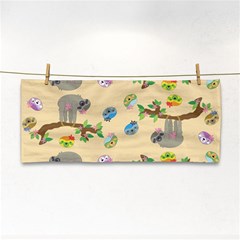 Sloth Neutral Color Cute Cartoon Hand Towel by HermanTelo