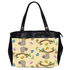 Sloth Neutral Color Cute Cartoon Oversize Office Handbag (2 Sides)