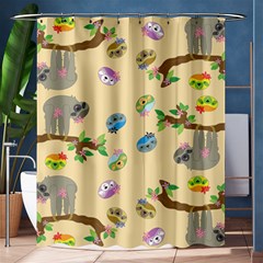 Sloth Neutral Color Cute Cartoon Shower Curtain 60  X 72  (medium) 