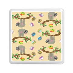 Sloth Neutral Color Cute Cartoon Memory Card Reader (square)