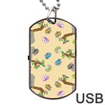 Sloth Neutral Color Cute Cartoon Dog Tag USB Flash (Two Sides) Back