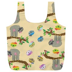 Sloth Neutral Color Cute Cartoon Full Print Recycle Bag (xl) by HermanTelo