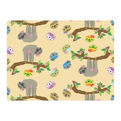 Sloth Neutral Color Cute Cartoon Double Sided Flano Blanket (mini)  by HermanTelo