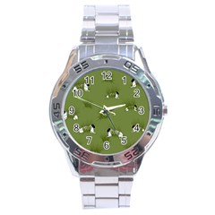 Sheep Lambs Stainless Steel Analogue Watch