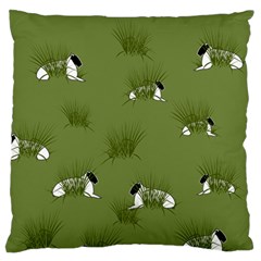 Sheep Lambs Large Flano Cushion Case (one Side) by HermanTelo