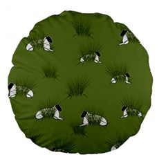 Sheep Lambs Large 18  Premium Flano Round Cushions