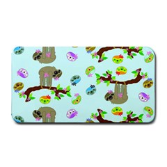 Sloth Aqua Blue Cute Cartoon Tile Green Medium Bar Mats