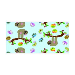 Sloth Aqua Blue Cute Cartoon Tile Green Yoga Headband by HermanTelo