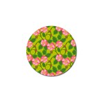 Roses Flowers Pattern Bud Pink Golf Ball Marker (10 pack) Front