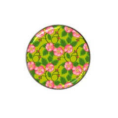 Roses Flowers Pattern Bud Pink Hat Clip Ball Marker