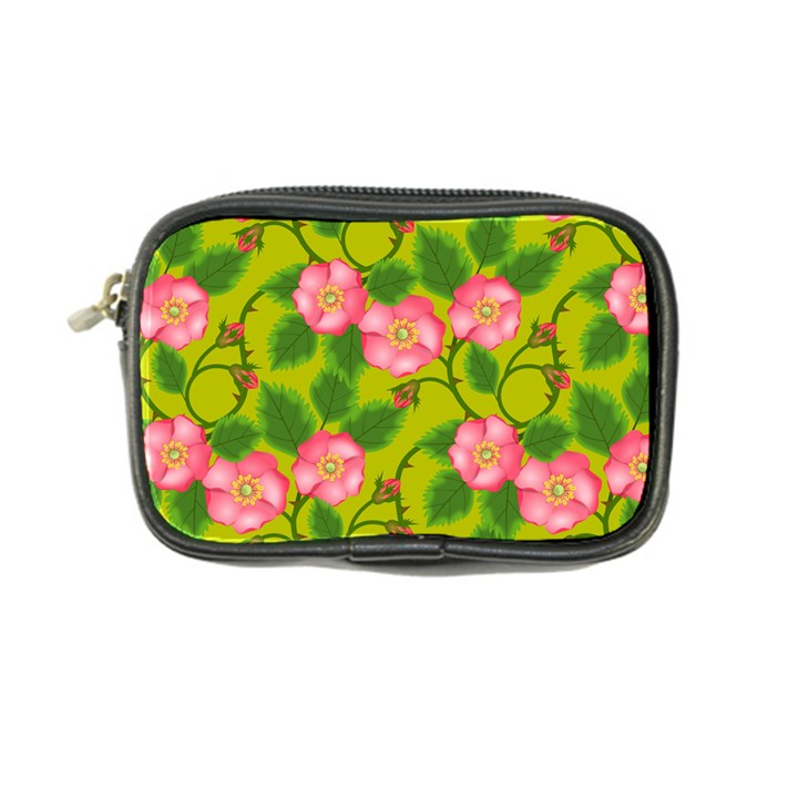 Roses Flowers Pattern Bud Pink Coin Purse