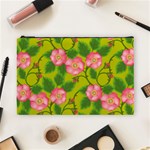 Roses Flowers Pattern Bud Pink Cosmetic Bag (Large) Front