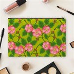 Roses Flowers Pattern Bud Pink Cosmetic Bag (Large) Back