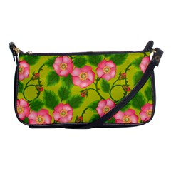 Roses Flowers Pattern Bud Pink Shoulder Clutch Bag