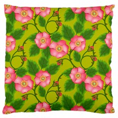 Roses Flowers Pattern Bud Pink Large Cushion Case (one Side) by HermanTelo