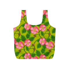 Roses Flowers Pattern Bud Pink Full Print Recycle Bag (s)