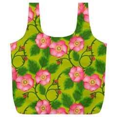 Roses Flowers Pattern Bud Pink Full Print Recycle Bag (xl)