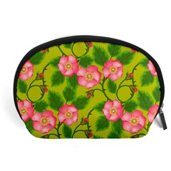 Roses Flowers Pattern Bud Pink Accessory Pouch (large)