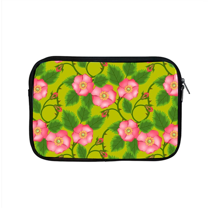 Roses Flowers Pattern Bud Pink Apple MacBook Pro 15  Zipper Case