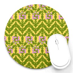 Texture Nature Erica Round Mousepads by HermanTelo