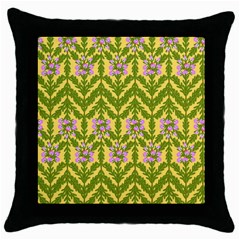 Texture Nature Erica Throw Pillow Case (black) by HermanTelo