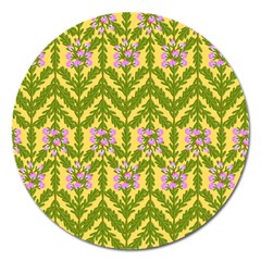 Texture Nature Erica Magnet 5  (round) by HermanTelo