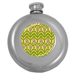 Texture Nature Erica Round Hip Flask (5 Oz)