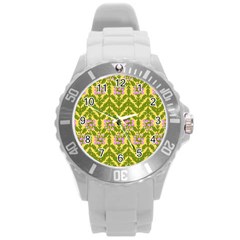 Texture Nature Erica Round Plastic Sport Watch (l)