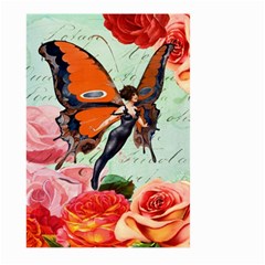 Vintage Design - Butterfly Flapper Large Garden Flag (two Sides) by WensdaiAmbrose